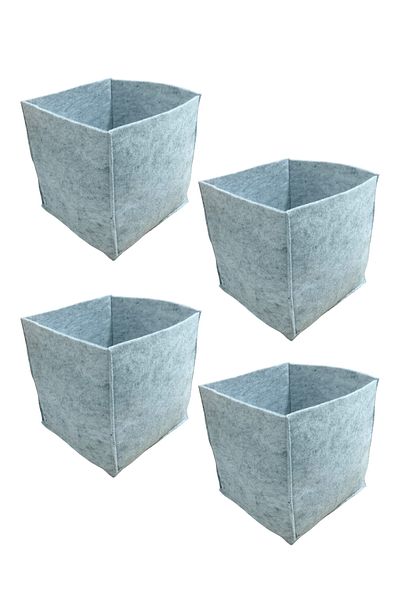 Balkan Room 4 Pieces Gray Felt Box Multi-Purpose Organizer In-Cabinet Organizer 30X30X30