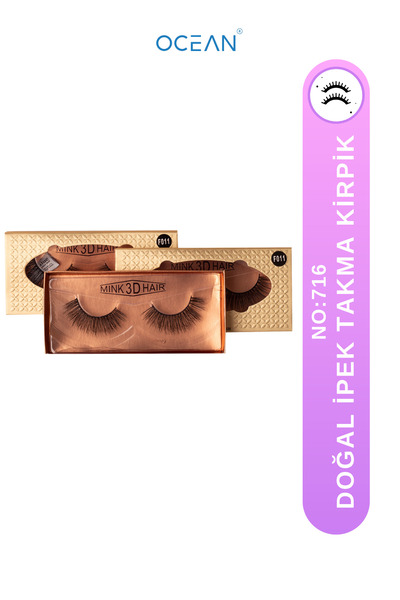 Ocean Takma Kirpik Kolay Uygulanabilir Doğal Görünümlü Ipek Kirpik