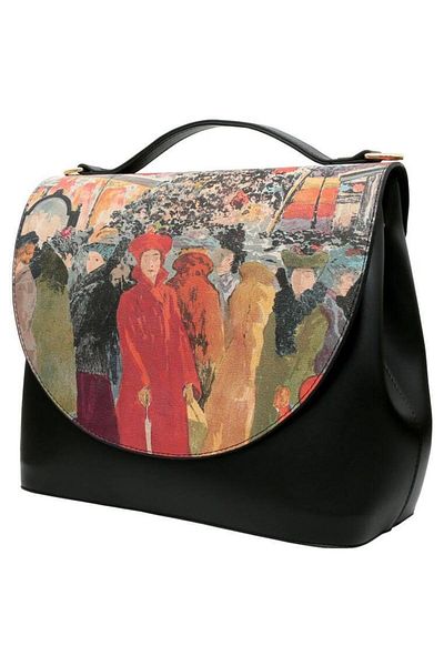 Dogo Women's Vegan Leather Black Handbag - Alone In The Crowd Design