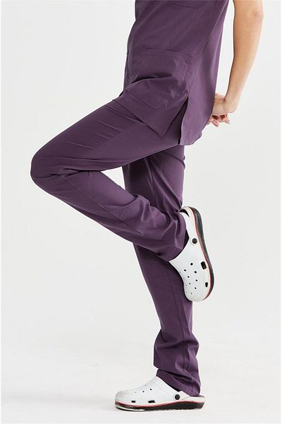 Çatı Medikal Ultralycra Basic - Tricou chirurgical cu fund unic Lycra Doctor Nurse Scrubs (UNISEX), Dusty Rose
