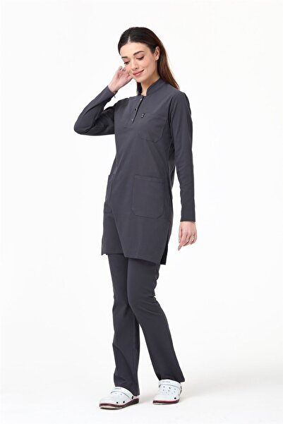 Çatı Medikal Ultralycra Modest - طقم حجاب طبيب ممرضة أنثراسايت ليكرا