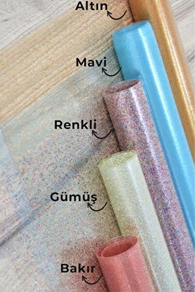 DedeEvTekstil Pvc Şeffaf Simli Silinebilir Masa Örtüsü 005