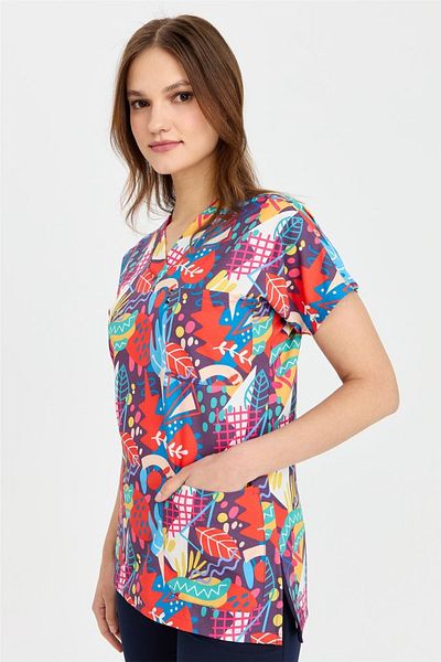 Çatı Medikal Carnival Basic - Tricou unic pentru asistentă și medic veterinar cu modele exotice (UNISEX)