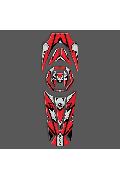 Redline Grafik Bajaj Pulsar Tank Pad set Kırmızı