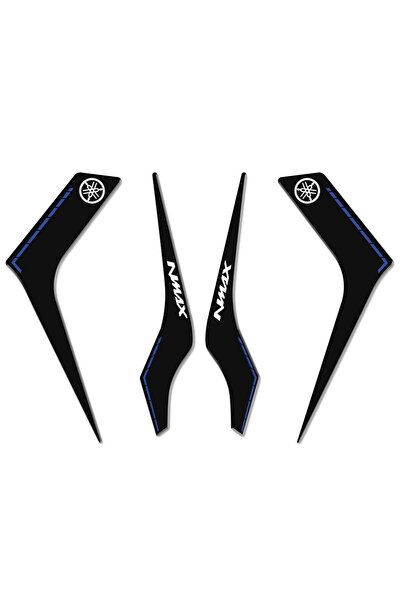 Redline Grafik Yamaha NMax Büyük Yan Pad Koruyucu Set Siyah Mavi