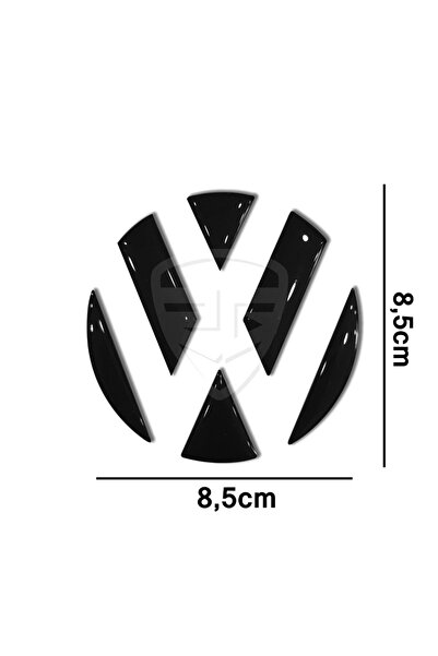 Redline Grafik Volkswagen Arka bagaj Logo 3D İç Sticker Siyah