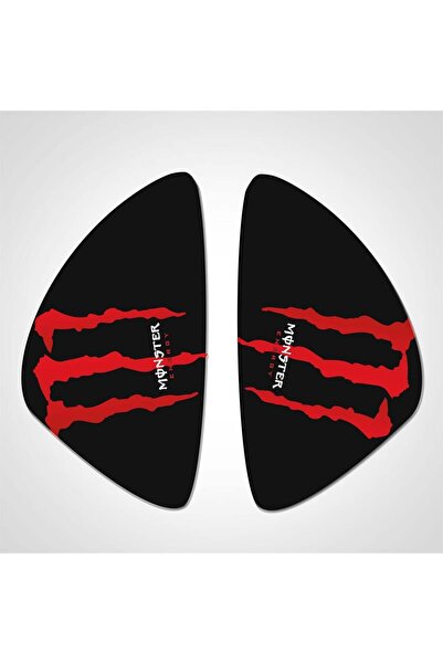 Redline Grafik R25-MT-25 Uyumlu Kırmızı Monster Yan Pad