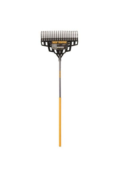 True Temper Cushion Grip Flexible Steel Tines Lawn Rake 20inch 2000TT