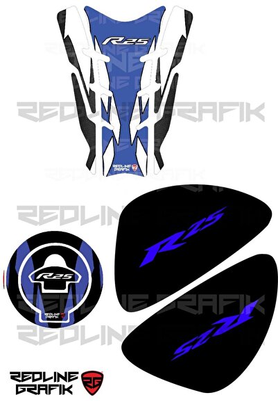 Redline Grafik Redlinegrafik R25 Uyumlu TANK PAD+YAN PAD+DEPO KAPAK PAD SET