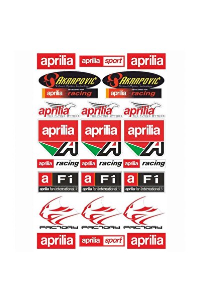 Redline Grafik Aprilla Oto Sticker Seti