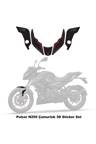 Redline Grafik Bajaj Pulsar N250 2023 Model Çamurluk Pad Set Kırmızı Edition ...