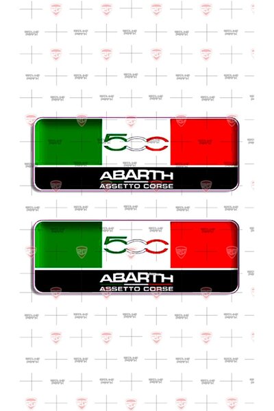 Redline Grafik Fiat 500 3D Damla Sticker