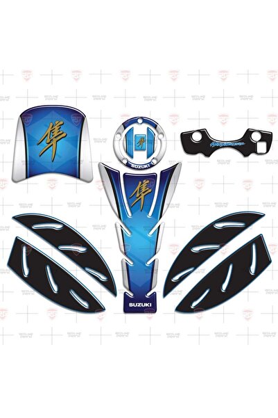 3M Suzuki Hayabusa Sticker Set Full 2008-2018 Mavi Siyah