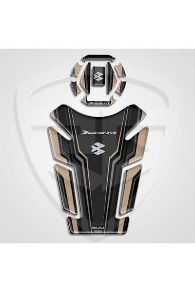 Redline Grafik Dominar Yeni Tank Pad Depo Kapak Sticker Siyah-Bej