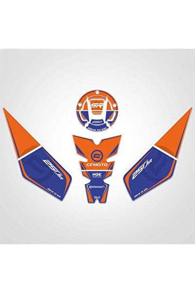Redline Grafik Cf moto 250sr Tank Pad Set Gidonlu Turuncu Lacivert 250 SR