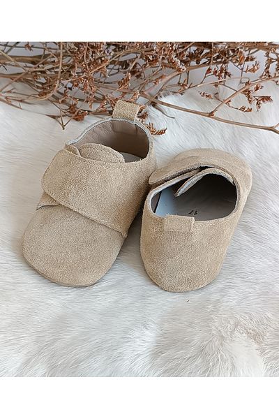 Hodore Suede Mink Genuine Leather Velcro Baby Shoes