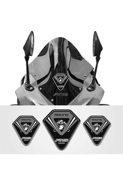 Redline Grafik Pulsar RS Üçlü Siyah Gri 3D sticker rs