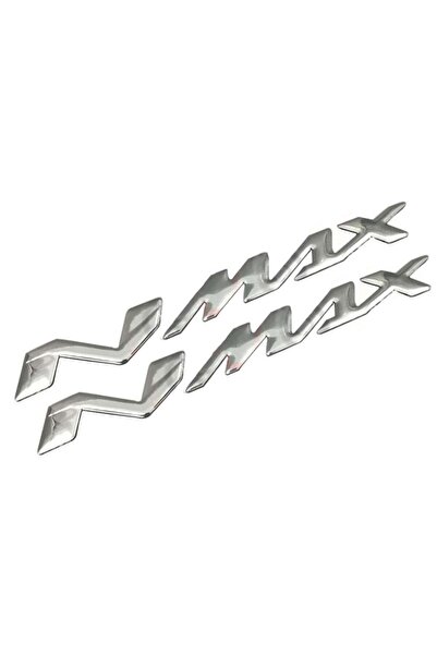 Redline Grafik Redlinegrafik Nmax Uyumlu 3D Gümüş Logo 2 Adet Nmax 3D Gümüş L...