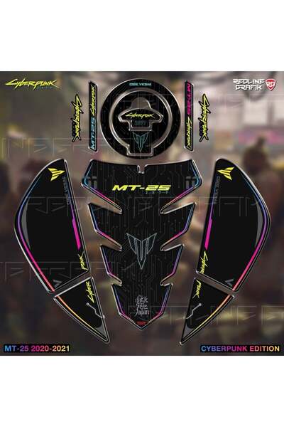 Redline Grafik Redlinegrafik MT 25 Uyumlu 2020-2021 CYBERPUNK EDİTİON 3'lü ST...