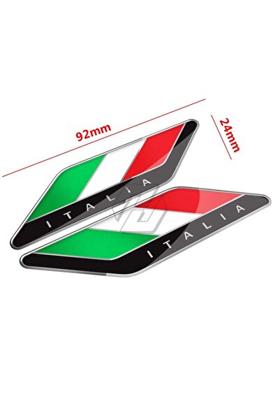 Redline Grafik İtalia Special Edition 3D Damla Sticker 2 adet