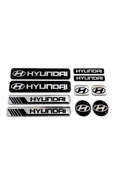 Redline Grafik Hyundai Sticker Seti Gümüş 10 Parça