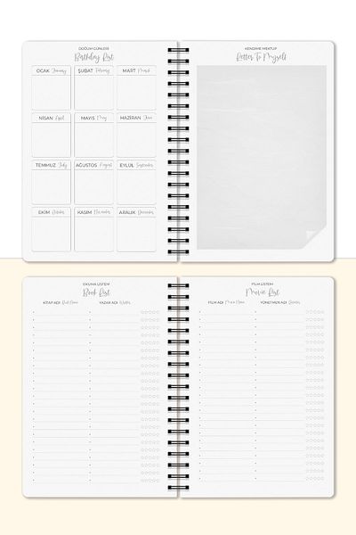 Ambargo Agenda A5 Spiral Timeless Planner 240 Sheets Ideal for Personal Use and Exam Preparation
