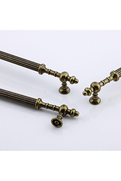 Badem10 Kader Eskitme Antik Sarı Metal 128 Mm - 12.8 Cm Mobilya Mutfak Çekmece Dolabı Dolap Kulpu Kulbu