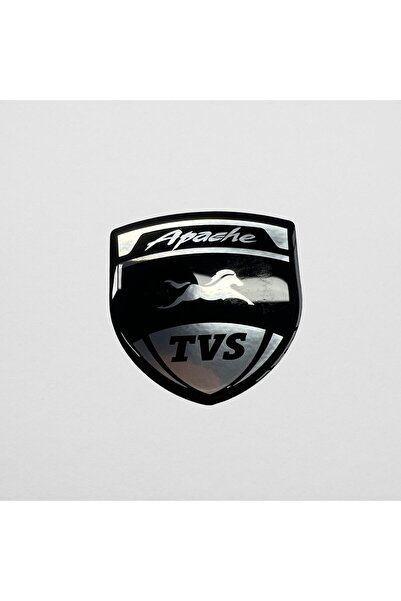 Redline Grafik Tvs Apache 3D Gümüş Arma Sticker Redlinegrafik