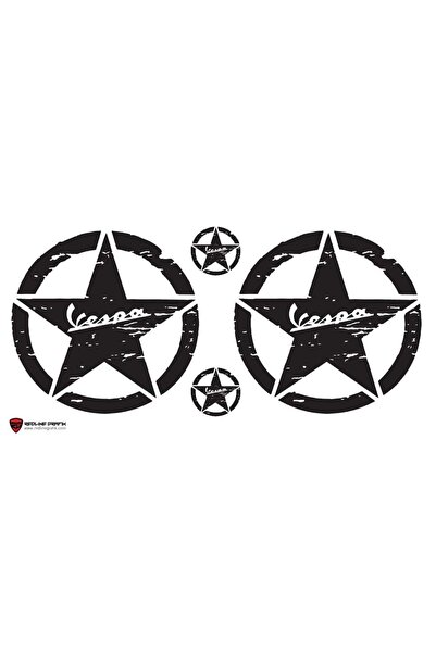 Redline Grafik Vespa Yan Sticker Seti