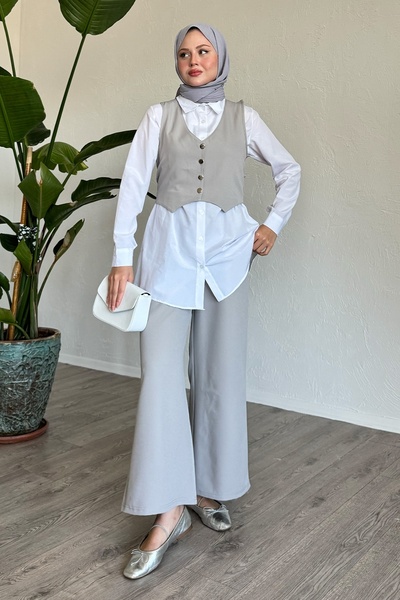 InStyle Сірий потрійний комплект жилетів