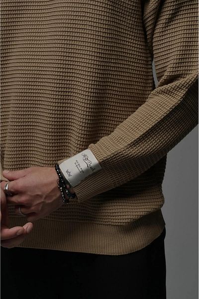 Butik TREND BIZ Πλεκτό πουλόβερ με λαιμόκοψη Oversize Πλεκτό Ζακάρ