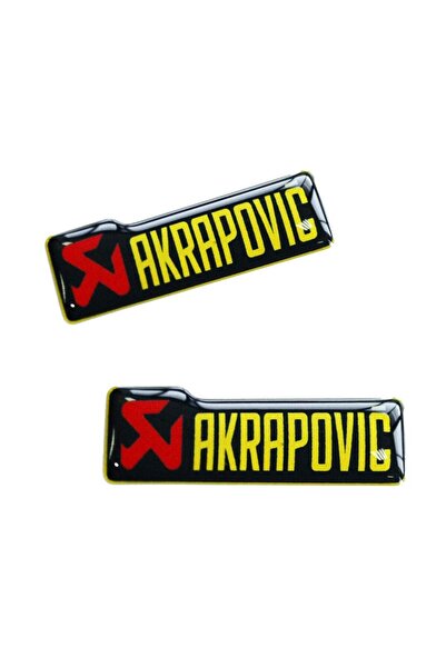 Redline Grafik Kabartmalı 3D Akrapovic Sticker 2 Adet