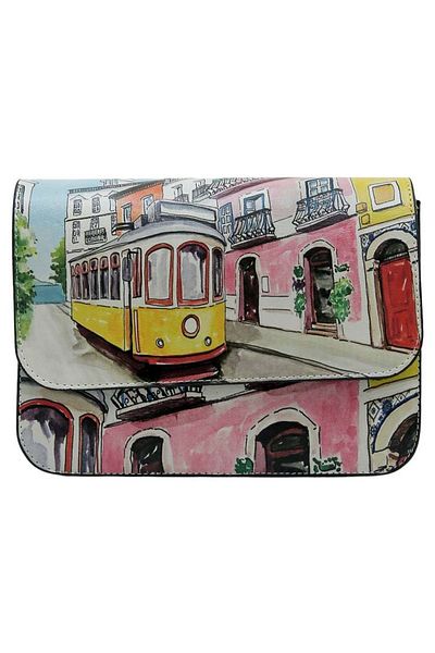 Dogo Women's Vegan Leather Multicolored Handbag - Lisboa Design