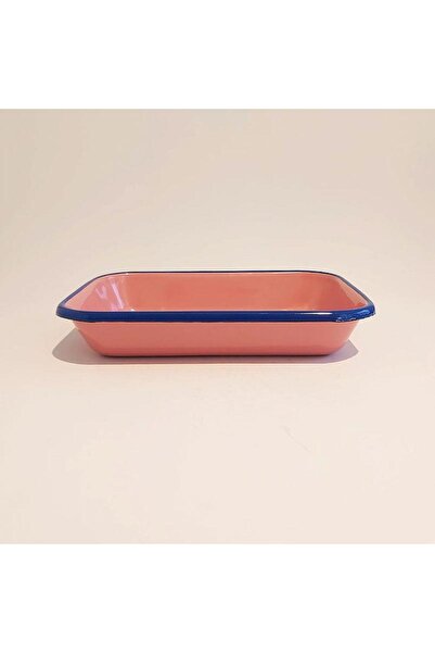 Emayeci Emaye Meze Tabağı G.Kurusu Kordon Kobalt 22 x 16 cm