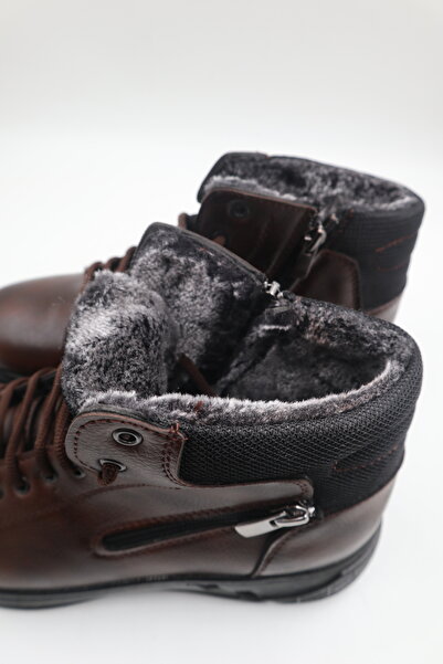 nazenintasarımlar ERKEK KIŞLIK İÇİ KÜRKLÜ FERMUARLI SOĞUĞA DAYANIKLI GÜNLÜK  BOT