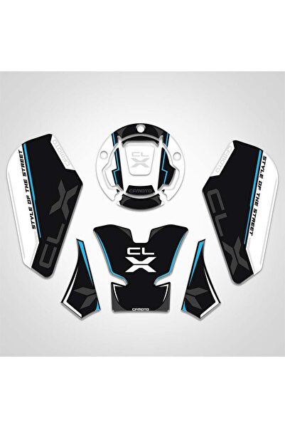 Redline Grafik Cf moto 250 CL X Siyah Mavi Tank Pad Set