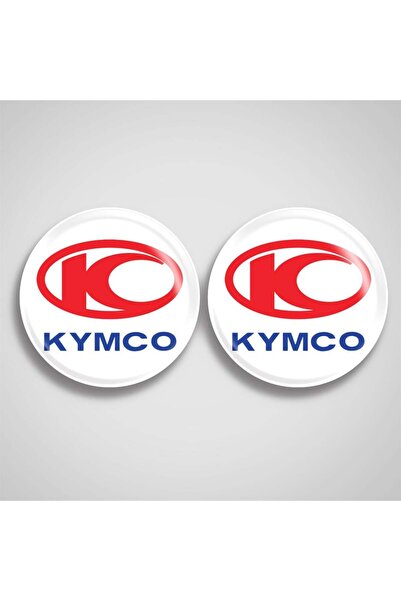 Redline Grafik kymco Logo 2'li Koruma Takozu 3D Sticker Etiket