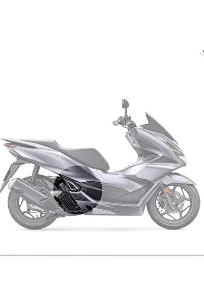 Redline Grafik Pcx 125 2021 Siyah Motosiklet İçin Karbon Desen Mavi Basamak v...