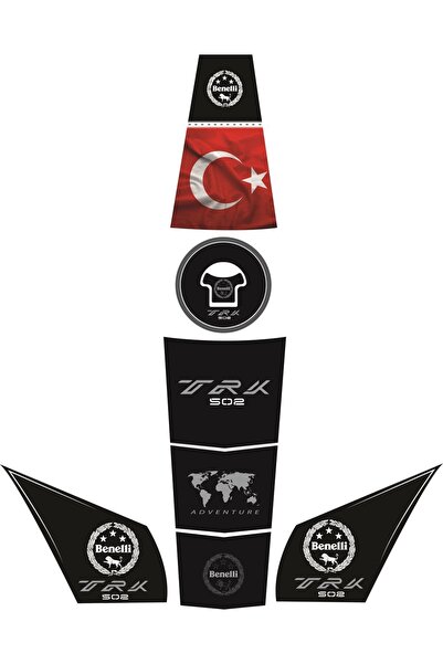 Redline Grafik Benelli TRK 502 Tank Pad Sticker Seti