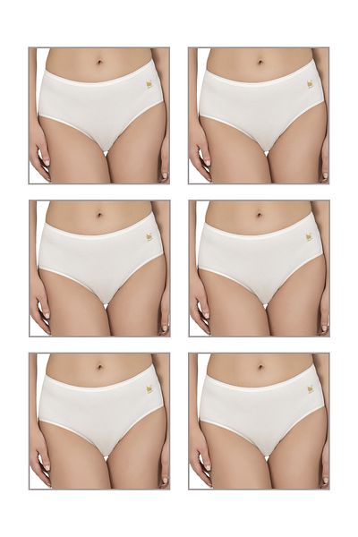 ÖZKAN underwear Özkan 23922 6 Pack Γυναικεία βαμβακερά μοντάλ εύκαμπτα μαλακά ψηλόμεσα εσώρουχα Bato