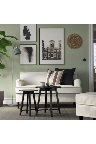 IKEA 2'li kanepe, blekinge  beyaz, açık bej,  gri-beyaz Derinlik: 77 cm Mobil...