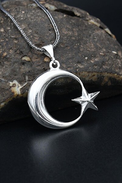 Prestige Ay Yıldızlı (AYYILDIZLI) 925 Ayar Gümüş Kolye Zincir 901309