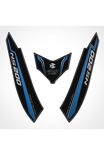 Redline Grafik Bajaj Pulsar NS 200 Arka-Yan Kuyruk Pad Set Dark Water Serisi ...