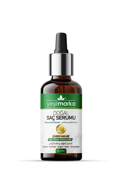 yeşilmarka Natural Hair Serum,  Anti Hair Loss, Stimulates Growth, Strengthens Roots, Plant-Based, Probiotics,