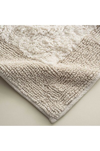 Ecocotton Petra Σετ 2 Πατάκια Μπάνιου 100% Βαμβακερή Κρέμα 60x90-40x60