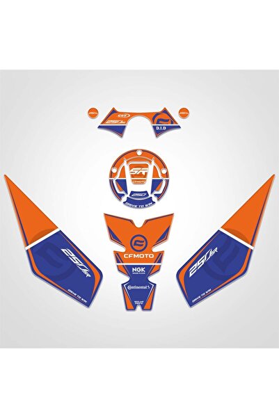 Redline Grafik Cf moto 250sr Tank Pad Set Gidonlu Turuncu Lacivert 250 SR
