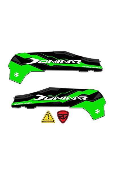 Redline Grafik BAJAJ Dominar D250 -400 AKSESUAR YAN 3D KABARTMALI YEŞİL  DAML...
