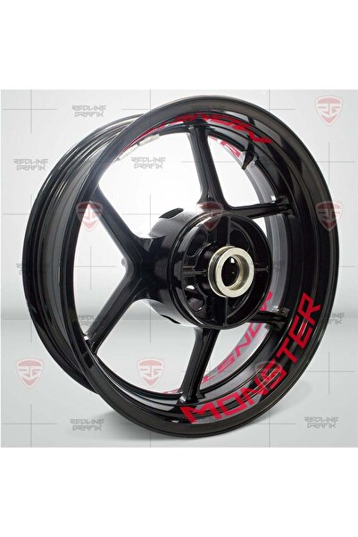 Redline Grafik Ducati Monster Kırmızı Jant Şeridi