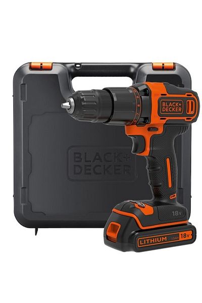 Black&Decker 18V 2-Gear Combi Hammer Drill with Kitbox and Battery