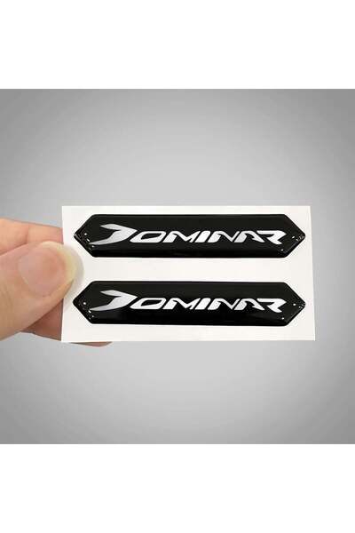 Redline Grafik Dominar Gümüş 3D Arma Sticker Yapıştırma 2 Adet